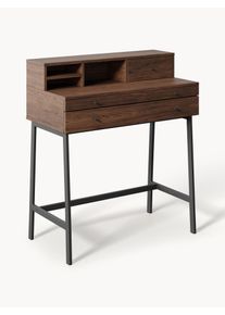 Psací stůl s rozkládací deskou stolu Lias Hnědá Dřevo Š 80 cm, H 40 cm | Westwing Collection