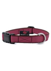 SUCHtrupp Pure Hundehalsband, weinrot, L