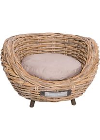 Happy-House Happy House Rattan Sofa, grob geflochten, beige