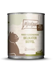 MjAMjAM Katzenfutter Büffel Pur, 6x800g