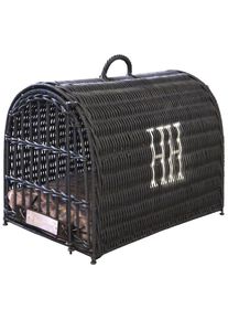 Happy-House Happy House Rattan Reisekorb, anthrazit