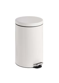 Odpadkový koš nášlapný, objem 12 l Ocel | bílá | matný