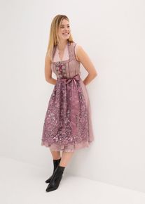 Kroj Dirndl se z&aacute;stěrou s pajetkami | hnědorůžov&yacute; vzor | Vel. 42 | bonprix