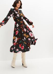 Midi &scaron;aty ze spl&yacute;vav&eacute; visk&oacute;zy | Čern&aacute; | Vel. 40 | visk&oacute;za| bonprix