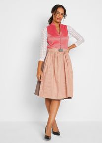 Pohodlný kroj Dirndl v délce po kolena (2dílná souprava) | Pink | Vel. 38 | bonprix