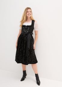 Dirndl se zástěrou s pajetkami | černá se vzorem | Vel. 36| bonprix