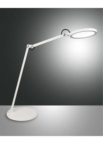 Fabas Luce Regina Tischleuchte Schreibtischlampe 1135lm 9W Touchdimmer weiß