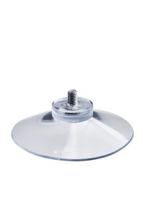 Přísavky se závitem 50 mm | M4, délka 6 mm, Měkký PVC, transparentní provedení