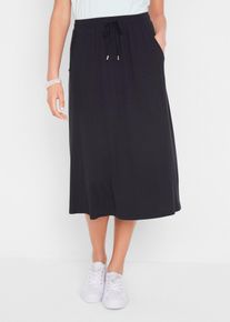 Žerzejová sukně z bavlněné směsi | Černá | Vel. 56/58 (3XL) | bonprix