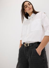 Kožen&yacute; p&aacute;sek | Čern&aacute; | Vel. 130 | hladk&aacute; kůže| bonprix