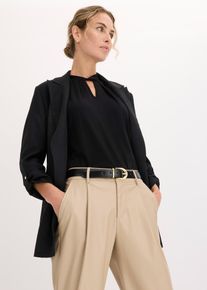 Kožený pásek | Černá | Vel. 90 | hladká kůže| bonprix