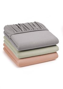 Napínací žerzejové prostěradlo | Šedá | Vel. 100x200 cm | 100% bavlna| bonprix