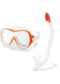 Intex Wave Rider Swim Schnorchel-Set ab 8 Jahre, transparent/orange