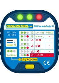 PANCONTROL PAN Socket-Tester FI Steckdosenprüfer + 30 mA FI-Tester