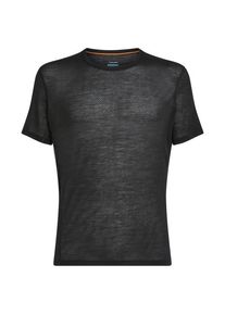 Icebreaker Merino 75 Cool-Lite Featherlight S/S Crewe Merino base layer Men (L, black/grey)