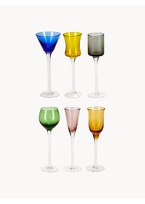Lyngby Glas Sada ručně foukaných sklenic na pálenku Lyngby, 6 dílů Barevná Sklo Ø 5 x V 16 cm, 25 - 50 ml