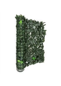 Blumfeldt Fency Dark Leaf, plot na ochranu před pozorováním, ochrana před větrem, 300 x 150 cm, buk, tmavě zelený