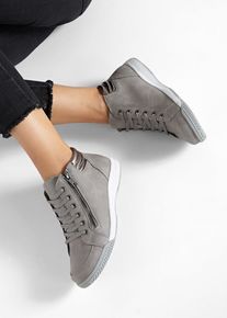 Tenisky High Top | Šedá | Vel. 42 | veganské| bonprix