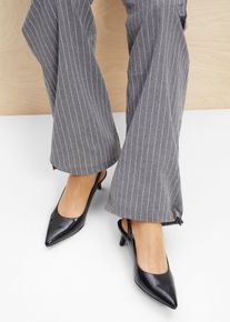 Lodičky s otevřenou patou a úzkým podpatkem | Černá | Vel. 42 | bonprix