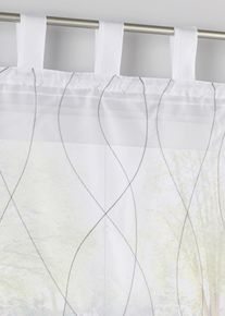 Římská roleta s výšivkou a recyklovaným polyesterem | Bílá | Vel. 1 (v/š: 140/60 cm) | bonprix