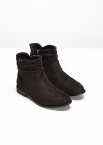 Kotn&iacute;kov&aacute; obuv s nařasen&iacute;m | Čern&aacute; | Vel. 43 | vegansk&eacute;| bonprix