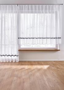 Záclona se saténovou páskou | Bílá | Vel. 1 (v/š: 100/300 cm) | bonprix