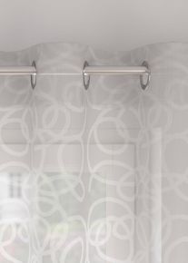 Z&aacute;clona s potiskem a recyklovan&yacute;m polyesterem (1 ks v balen&iacute;) | B&iacute;l&aacute; | Vel. 145x140 cm | bonprix