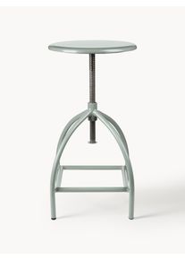 Broste Copenhagen Výškově nastavitelná stolička Sire Zelená Dřevo, Kov, Masivní dřevo Ø 33 cm, V 46-73 cm