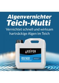 KOIPON Algenvernichter Teich Multi - Mittel gegen Fadenalgen, Schwebealgen und Schmieralgen im Gartenteich