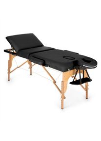 Klarfit MT 500, mas&aacute;žn&iacute; stůl, 210 cm, 200 kg, skl&aacute;pěc&iacute;, jemn&yacute; povrch, ta&scaron;ka, čern&yacute;