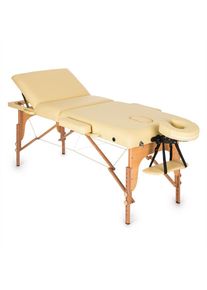 Klarfit MT 500, mas&aacute;žn&iacute; stůl, 210 cm, 200 kg, skl&aacute;pěc&iacute;, jemn&yacute; povrch, ta&scaron;ka, b&eacute;žov&yacute;