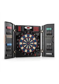 ONECONCEPT Masterdarter, dřevěn&yacute; vzhled, terč na &scaron;ipky, &scaron;ipkov&yacute; automat, měkk&yacute; hrot, dv&iacute;řka