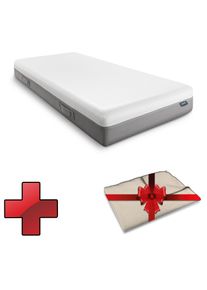 Sleezzz Premium viskoelastik yatak 90 x 200 cm, yükseklik 20 cm, sertlik seviyesi H2/H3, ters çevrilebilir saplı + Sleezzz Smart rahat battaniye 14...