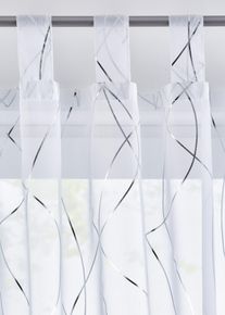 Z&aacute;clona s leskl&yacute;m potiskem a s recyklovan&yacute;m polyesterem (1 ks v balen&iacute;) | B&iacute;l&aacute; | Vel. 145x140 cm | bonprix