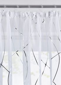 Z&aacute;clona s leskl&yacute;m potiskem a s recyklovan&yacute;m polyesterem (1 ks v balen&iacute;) | B&iacute;l&aacute; | Vel. 145x140 cm | bonprix