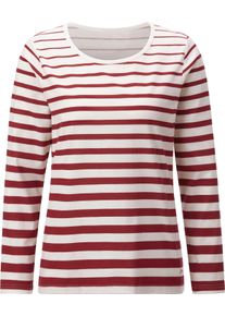 Damske Proužkovan&eacute; tričko s kulat&yacute;m v&yacute;střihem tře&scaron;ňov&aacute;-ecru-proužek ,velikost 36