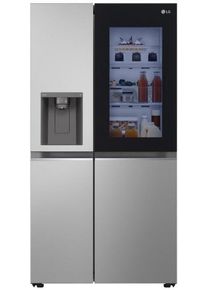 LG GSGB71PYLL Stand Side-by-Side Kombination, 91,3 cm breit, 635 L, Total No Frost, Eis-, Crushed Ice- und Wasserspender, Wassertank, WLAN, prime silv