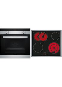 Siemens EEK: A EQ112EA01Z Einbau-Herdset (ET645HN17E + HB113FBS1), 60 cm breit, 66 L, touchControl, 3D Heißluft, Schnellaufheizung