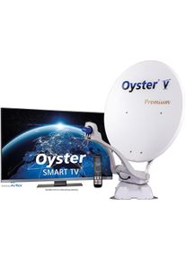 TenHaaft Oyster V 85 Premium Satanlage inkl. Smart TV 27" (69cm), Twin, weiß