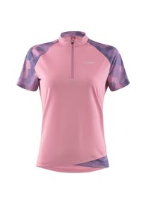 Löffler Löffler Women's Bike Shirt Half-Zip Maja Rise Cycling jersey Women (44, pink)