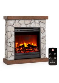 Klarstein Lienz, elektrický krb, 1800 W, vzhled kamene, dálkové ovládání, hnědý