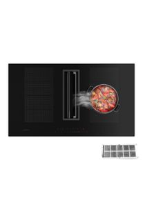 Klarstein Chef-Fusion Down Air System, indukční varná deska + DownAir digestoř, 90 cm, 600 m³/h EEC A+