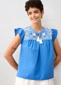 Tunika s pod&iacute;lem hedv&aacute;b&iacute; a v&yacute;&scaron;ivkou | Modr&aacute; | Vel. 44 | hedv&aacute;b&iacute;| bonprix