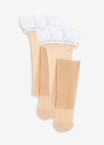 Samodržící punčochy 20 den | Bílá | Vel. 52/54 (XXL) | bonprix