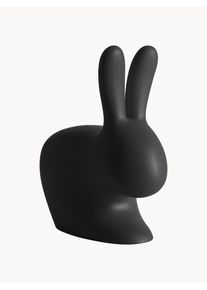 Qeeboo Stolička pro venkovní a vnitřní použití Rabbit Černá Umělá hmota Š 69 cm, V 80 cm
