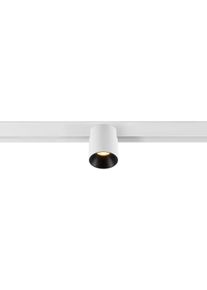 SLV 48V TRACK FIX-IT! Spot für tiefe 48V Aufbauschiene, DALI dimmbar, rund, Dim-to-Warm 2000-3000K, weiß/schwarz (1008965)