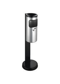 TKG Waste ashtray Rondo nickel silver with stand