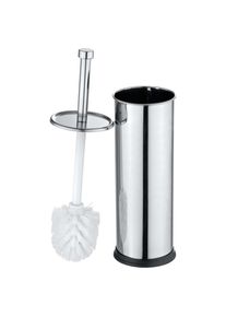 Wenko WC set stainless steel glossy