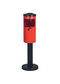 TKG Waste ashtray Rondo red with stand