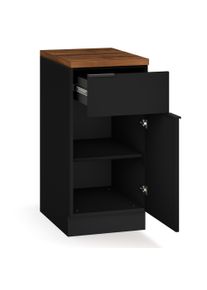 Blumfeldt WoodVista skříňka se zásuvkami | Robustní MDF pracovní deska | Soft-Close panty | Hliníkové úchyty